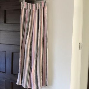 Pinstriped wide leg pants M